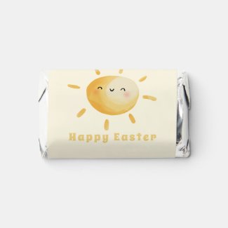 Happy Easter! Cute Watercolor Sun Hershey's Miniatures