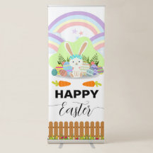 Happy Easter Cute Welcome Backdrop