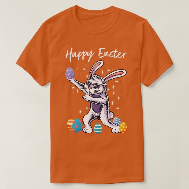 Happy easter Dabbing Bunny eggs  T-Shirt (Design Front)