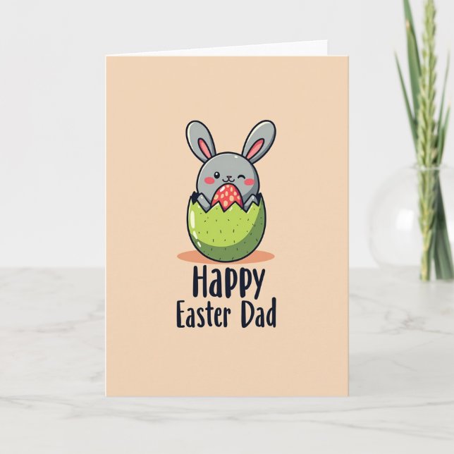 Happy Easter Dad Bunny Card (Front)