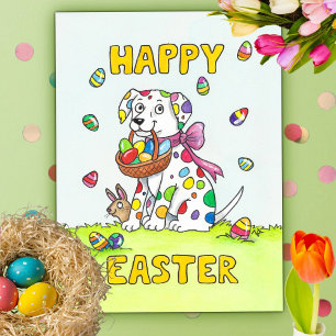 Happy Easter Dalmatian Postcard