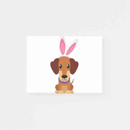Happy Easter Daschund Post_it Notes