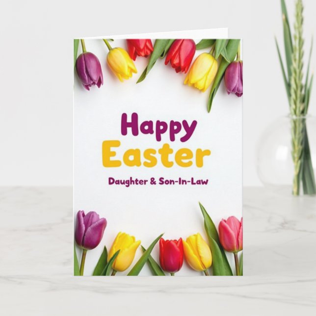 Happy Easter Daughter Son In Law Card (Front)