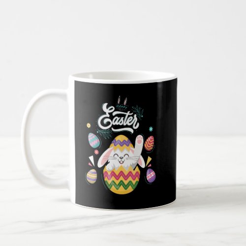 Happy Easter Day 2022 Quote Bunny Gnom Cool Happy  Coffee Mug