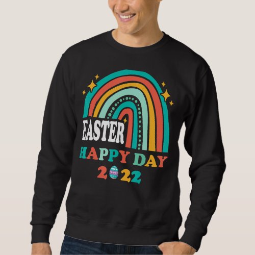 Happy Easter Day 2022 Rainbow Kids Boys Teens Girl Sweatshirt