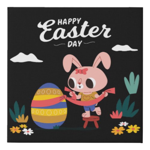  happy easter day_5 faux canvas print