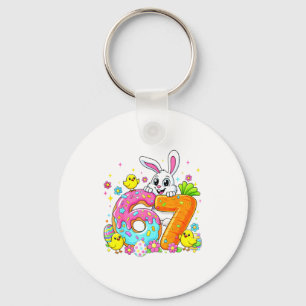 Happy Easter Day 67 Funny Six Seven Cute Rabbit Bu Keychain