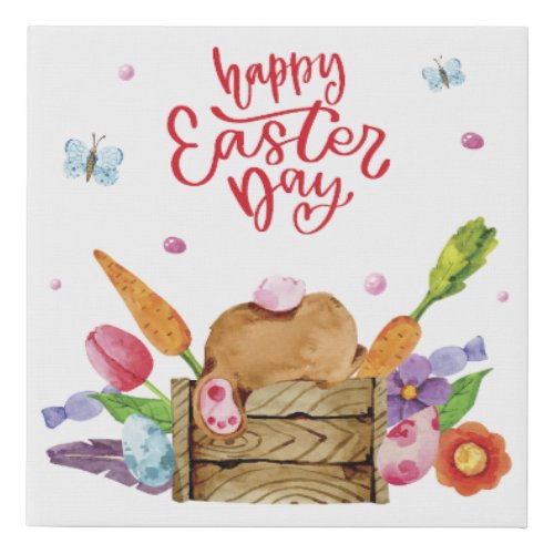  happy easter day_9 faux canvas print
