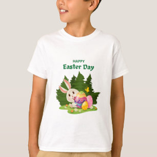 Happy Easter Day And Bunny Wishes funny T-Shirt