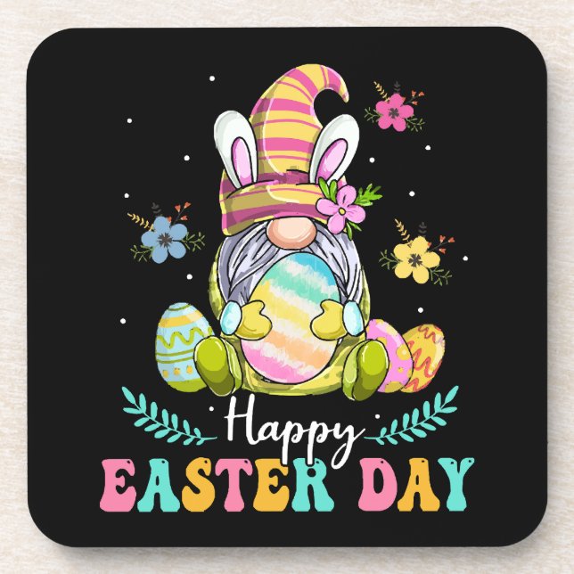 Happy Easter Day Beverage Coaster (Front)