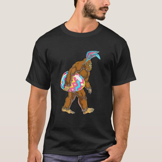Happy Easter Day Bigfoot Egg For Mens Womens Kids T-Shirt (Front)