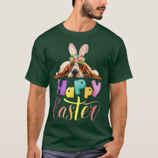 Happy Easter Day Bunny Basset Hound Lovers with Ea T-Shirt