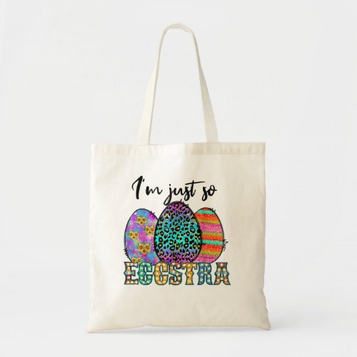 Happy Easter Day Bunny Colorful love easter Egg Cu Tote Bag