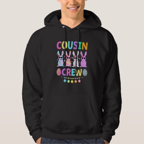 Happy Easter Day Bunny Easter Cousin Crew Toddler  Hoodie