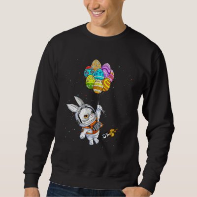 Happy Easter Day Bunny Egg astronaut Space Boys Gi Sweatshirt