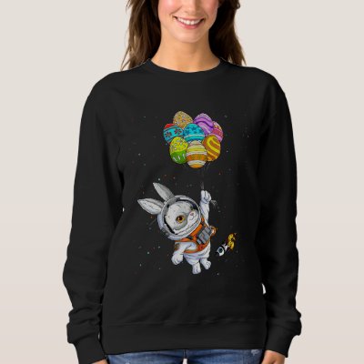 Happy Easter Day Bunny Egg astronaut Space Boys Gi Sweatshirt