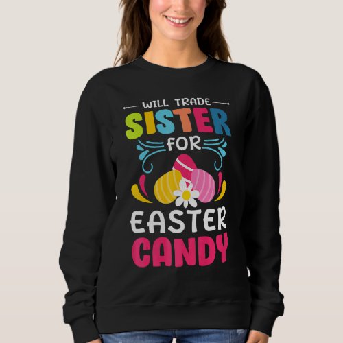 Happy Easter Day Bunny Egg  Boys Girls Kids Easter Sweatshirt
