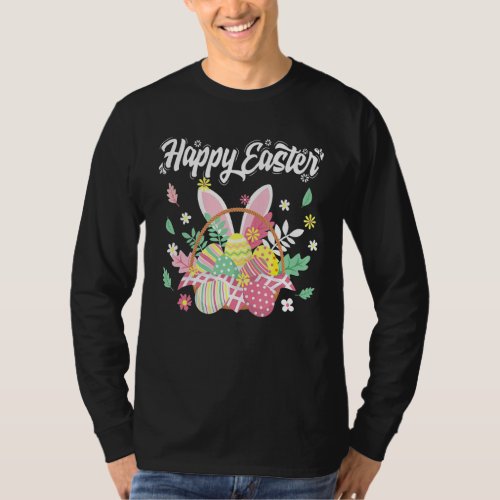 Happy Easter Day Bunny Egg  Boys Girls Kids Easter T_Shirt
