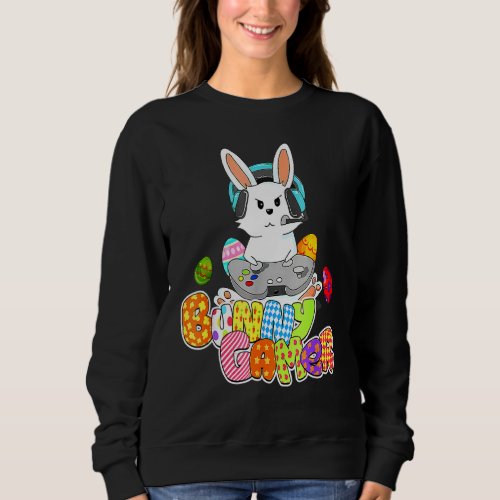 Happy Easter Day Bunny Egg  Boys Girls Kids Game Sweatshirt