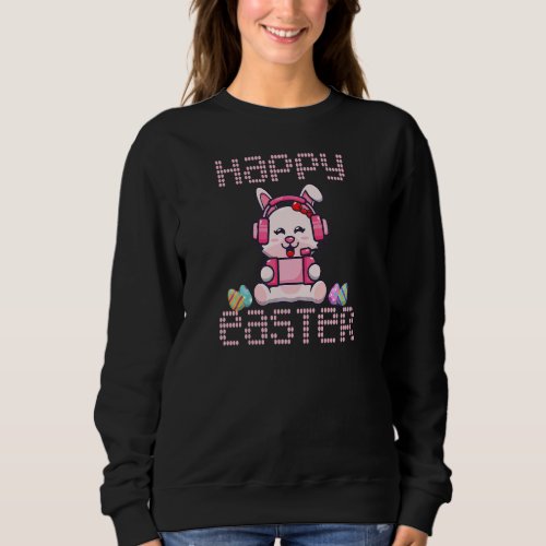 Happy Easter Day Bunny Egg Cute Women Girls Kids G Sweatshirt