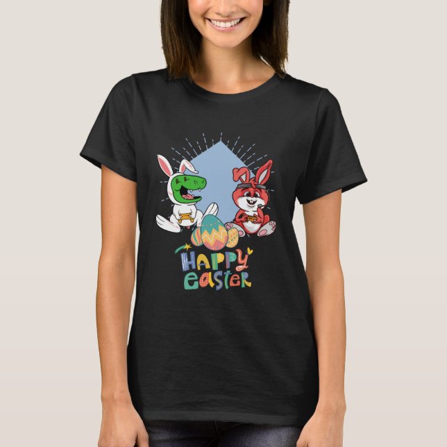 Happy Easter Day Bunny Egg Funny Boys Girls Kids G T-Shirt (Front)