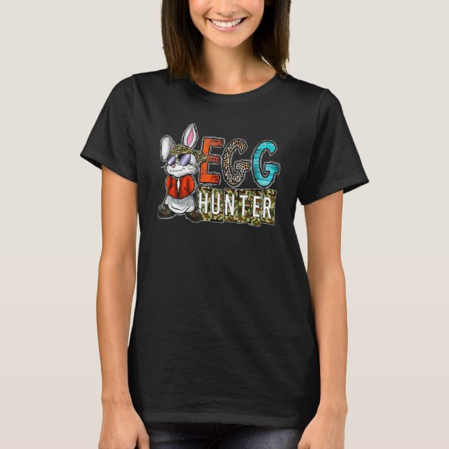 Happy Easter Day Bunny Egg Funny Boys Girls Kids T-Shirt (Front)