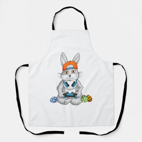 Happy Easter Day Bunny Egg Gamer Apron