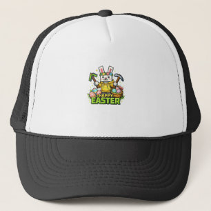 Happy Easter Day Bunny Egg Gamer Video Game Kids M Trucker Hat