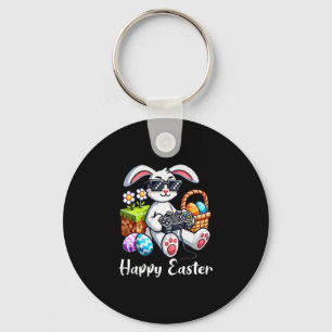 Happy Easter Day Bunny Egg Video Game Kids Mens Bo Keychain
