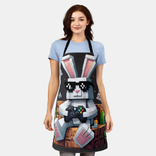 Happy Easter Day Bunny Egg Video Gamer Easter Day Apron