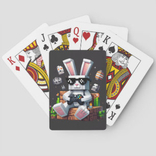 Happy Easter Day Bunny Egg Video Gamer Easter Day Poker Cards