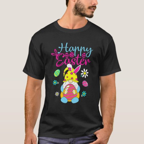 Happy Easter Day Bunny Spring Gnome Easter Egg Hun T_Shirt