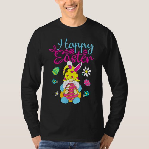 Happy Easter Day Bunny Spring Gnome Easter Egg Hun T_Shirt