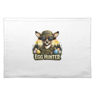 Happy Easter Day Camo Funny Hunting Boys Men Easte Cloth Placemat