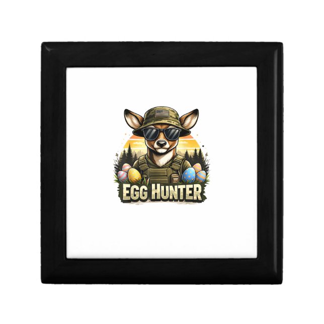 Happy Easter Day Camo Funny Hunting Boys Men Easte Gift Box (Front)