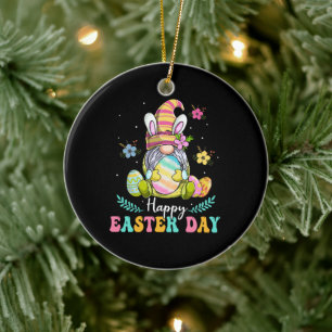 Happy Easter Day Ceramic Ornament