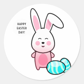 Happy Easter Day Classic Round Sticker