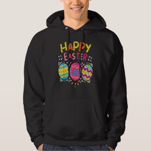 Happy Easter Day Colorful Dye Egg Hunting Cute Hoodie