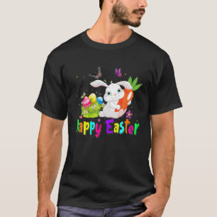 Happy Easter Day Colorful Egg Bunny Rabbit Eggs Hu T-Shirt