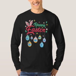 Happy Easter Day Colorful Egg Face Mask Hunting Cu T-Shirt