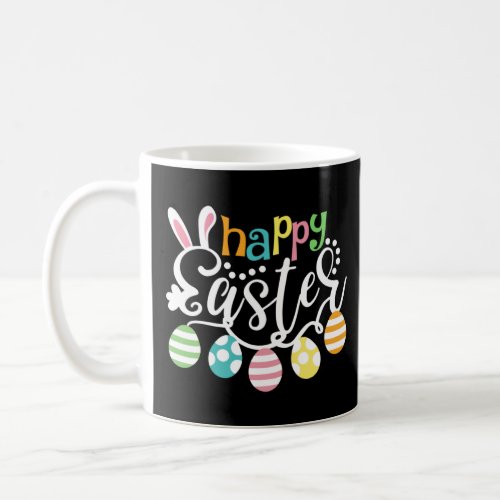 Happy Easter Day Colorful Egg Hunting Cute Bunny G Coffee Mug