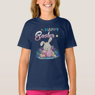 Happy Easter Day Colorful Egg Hunting Cute T-Shirt