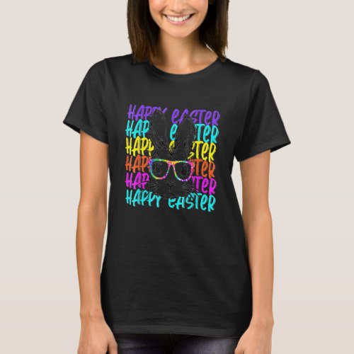 Happy Easter Day Colorful Rabbit Cute Happy Easter T_Shirt