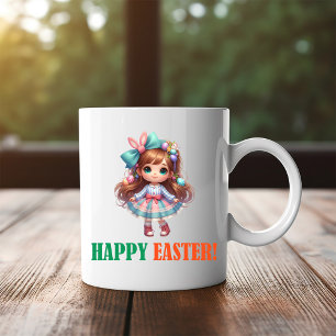 Happy Easter Day - Crucifixion Two-Tone Coffee Mug