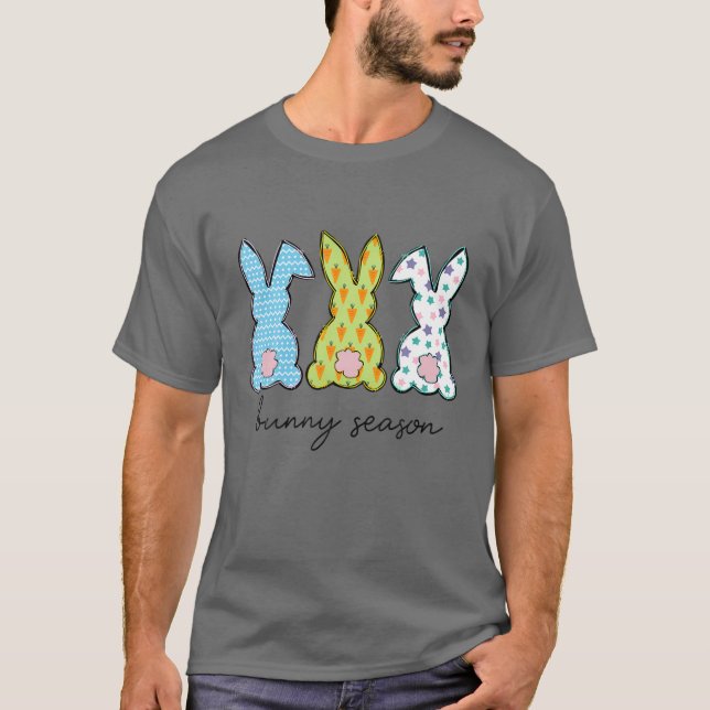 Happy Easter Day Cute Bunnies Bunny Seas0n T-Shirt (Front)