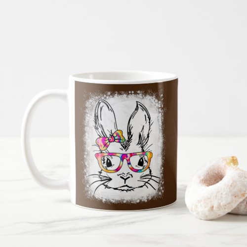 Happy Easter Day Cute Bunny Rabbit Face Tie Dye Coffee Mug