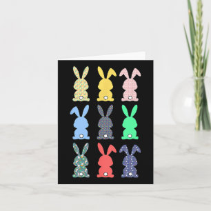 Happy Easter Day Cute Bunny Rabbit Lover Kids Boys Card