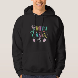 Happy Easter Day Cute Bunny With Eggs Easter Women Hoodie