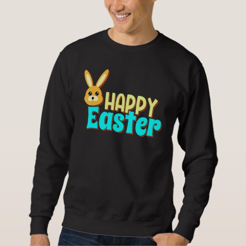 Happy Easter Day Cute Bunny With Eggs Easter Women Sweatshirt