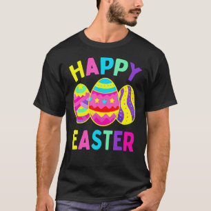 Happy Easter Day Cute Colorful Egg Hunting Women B T-Shirt